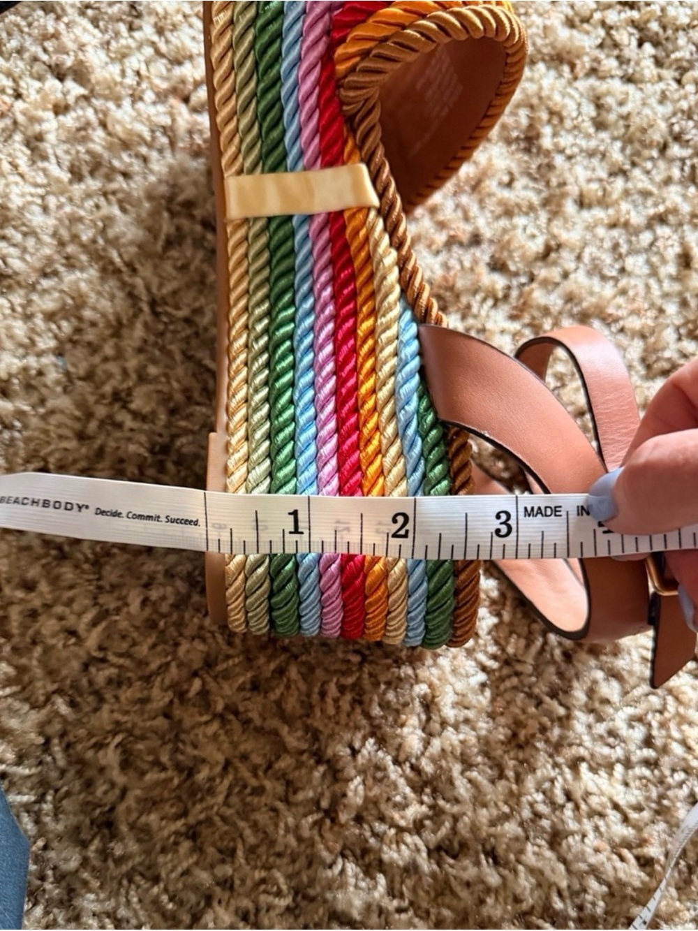 Tory Burch Stripped Multi-Color Rope Espadrille 5.5 - Picture 6 of 9